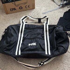 Fox Black and White Duffel Bag